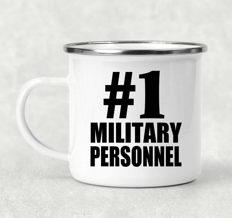 Number One #1 Military Personnel - 12oz Camping Mug