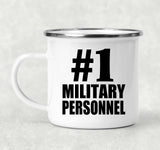 Number One #1 Military Personnel - 12oz Camping Mug