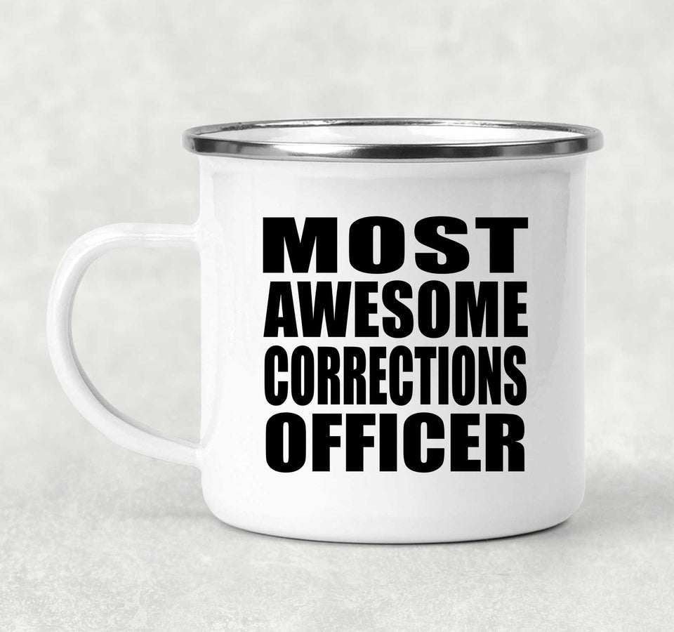 Most Awesome Corrections Officer - 12oz Camping Mug