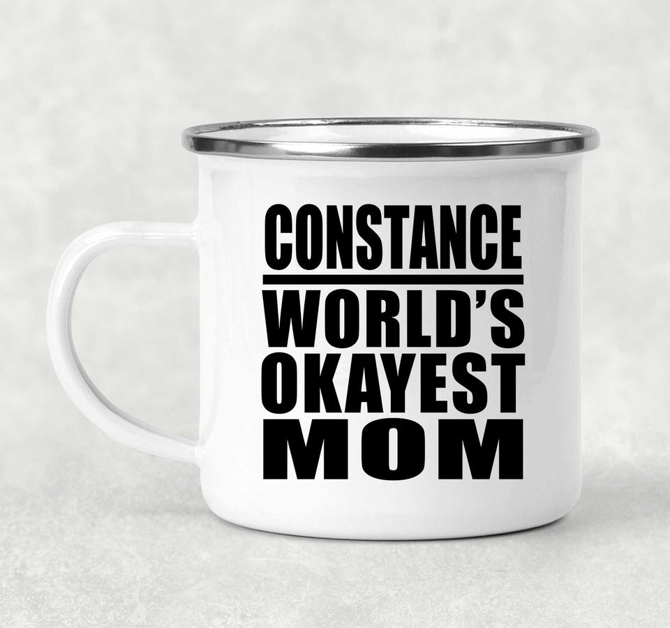 Constance World's Okayest Mom - 12oz Camping Mug