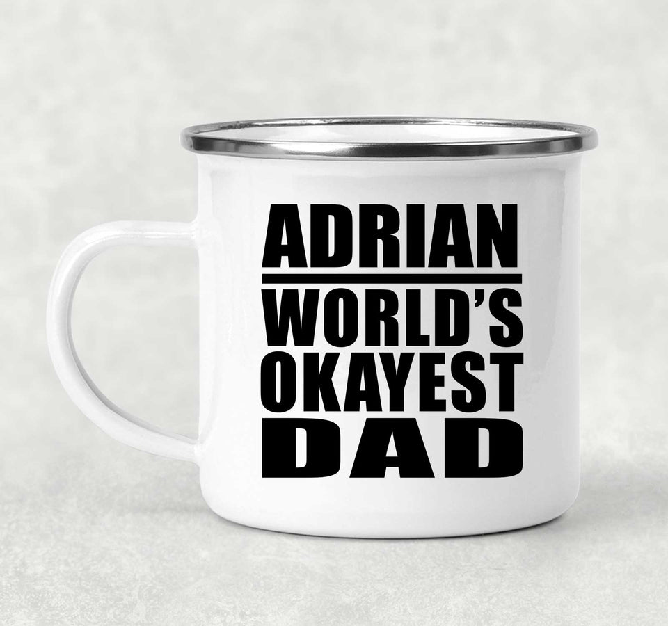 Adrian World's Okayest Dad - 12oz Camping Mug