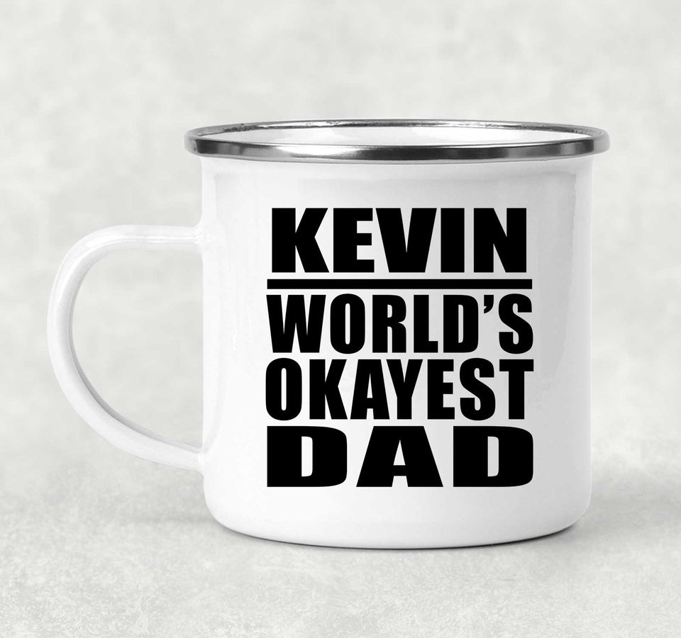 Kevin World's Okayest Dad - 12oz Camping Mug
