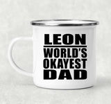 Leon World's Okayest Dad - 12oz Camping Mug