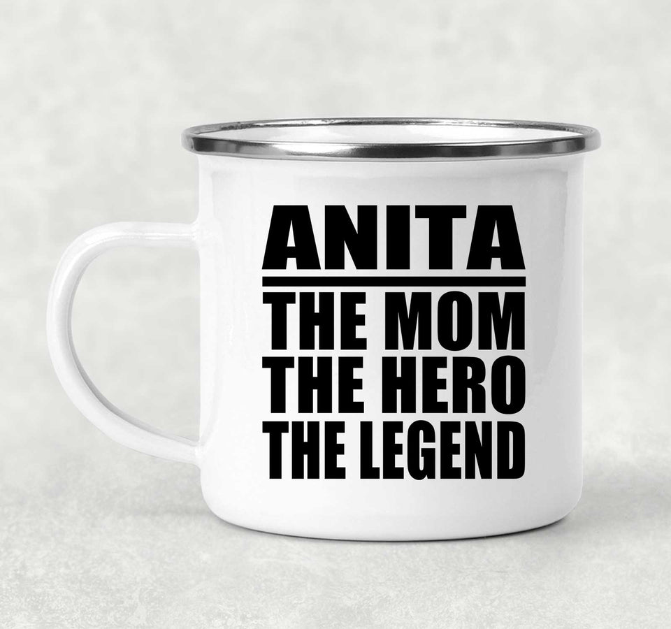 Anita The Mom The Hero The Legend - 12oz Camping Mug