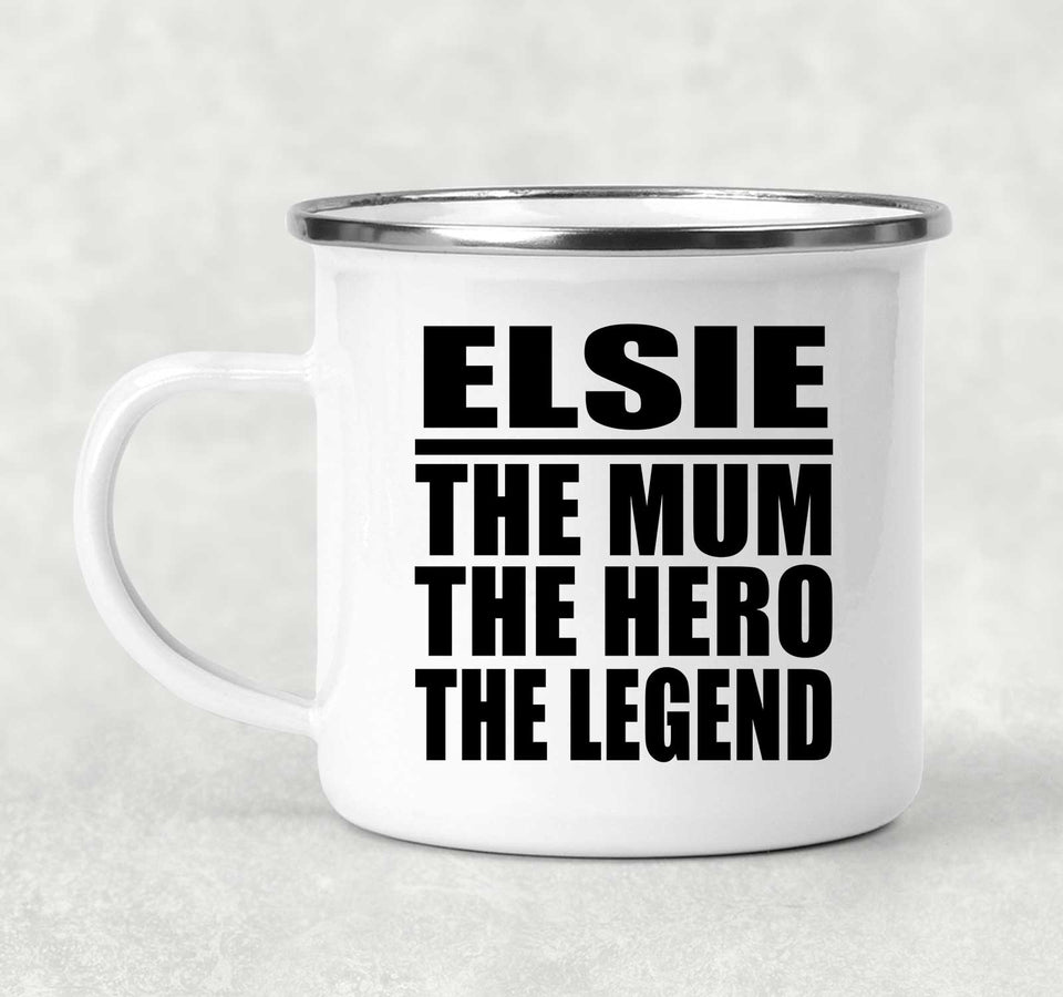 Elsie The Mum The Hero The Legend - 12oz Camping Mug