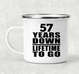 57th Anniversary 57 Years Down Lifetime To Go - 12oz Camping Mug