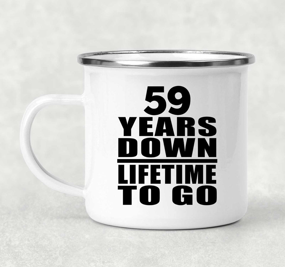 59th Anniversary 59 Years Down Lifetime To Go - 12oz Camping Mug