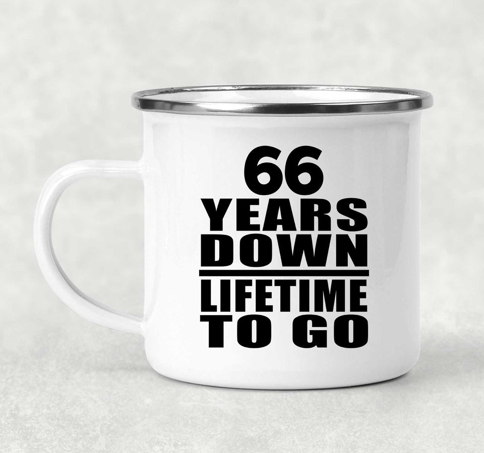 66th Anniversary 66 Years Down Lifetime To Go - 12oz Camping Mug