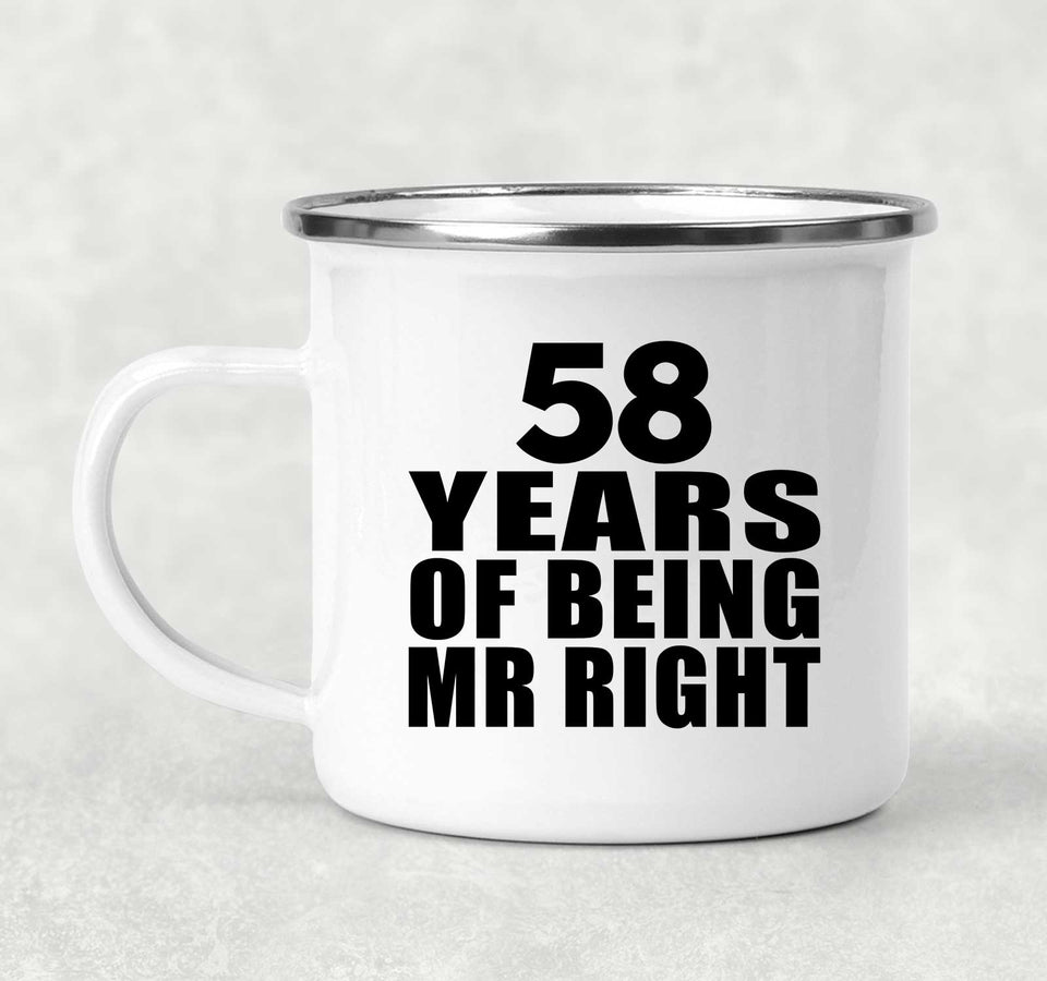 58th Anniversary 58 Years Of Being Mr Right - 12oz Camping Mug
