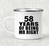 58th Anniversary 58 Years Of Being Mr Right - 12oz Camping Mug