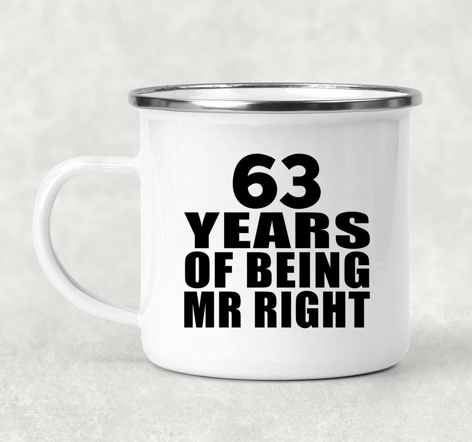 63rd Anniversary 63 Years Of Being Mr Right - 12oz Camping Mug