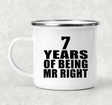 7th Anniversary 7 Years Of Being Mr Right - 12oz Camping Mug