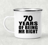 70th Anniversary 70 Years Of Being Mr Right - 12oz Camping Mug