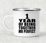 1st Anniversary 1 Year Of Being Mr Perfect - 12oz Camping Mug