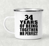 34th Anniversary 34 Years Of Being Mr Perfect - 12oz Camping Mug