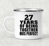 27th Anniversary 27 Years Of Being Mrs Perfect - 12oz Camping Mug