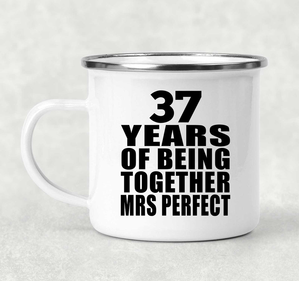37th Anniversary 37 Years Of Being Mrs Perfect - 12oz Camping Mug