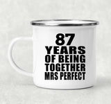 87th Anniversary 87 Years Of Being Mrs Perfect - 12oz Camping Mug