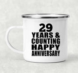 Happy 29th Anniversary 29 Years & Counting - 12oz Camping Mug