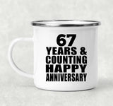 Happy 67th Anniversary 67 Years & Counting - 12oz Camping Mug