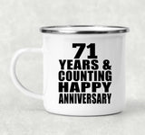 Happy 71st Anniversary 71 Years & Counting - 12oz Camping Mug
