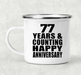 Happy 77th Anniversary 77 Years & Counting - 12oz Camping Mug