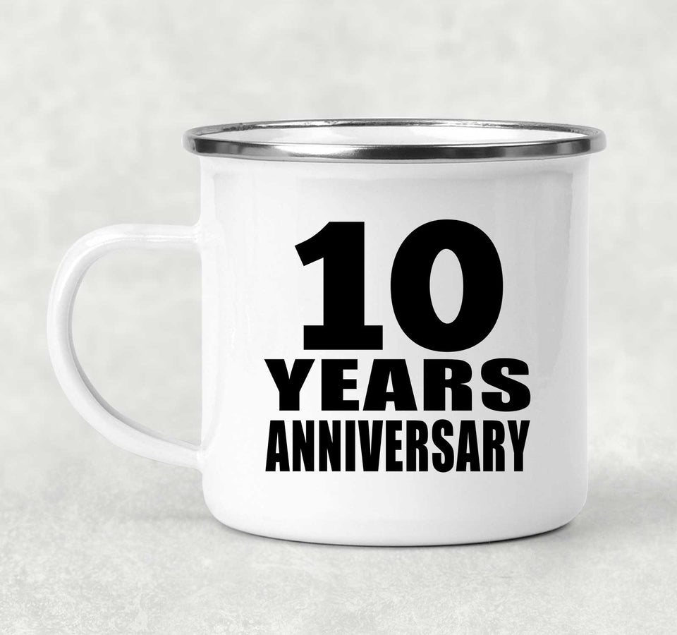 10th Anniversary 10 Years - 12oz Camping Mug