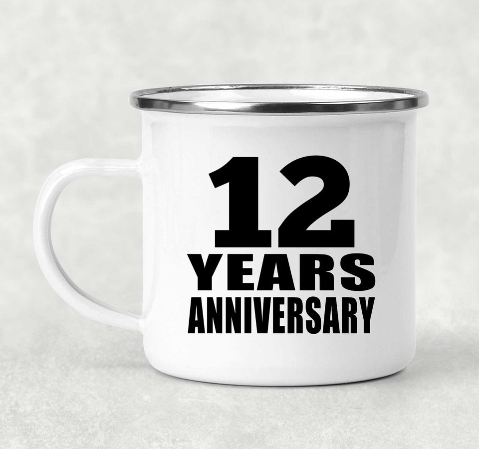 12th Anniversary 12 Years - 12oz Camping Mug