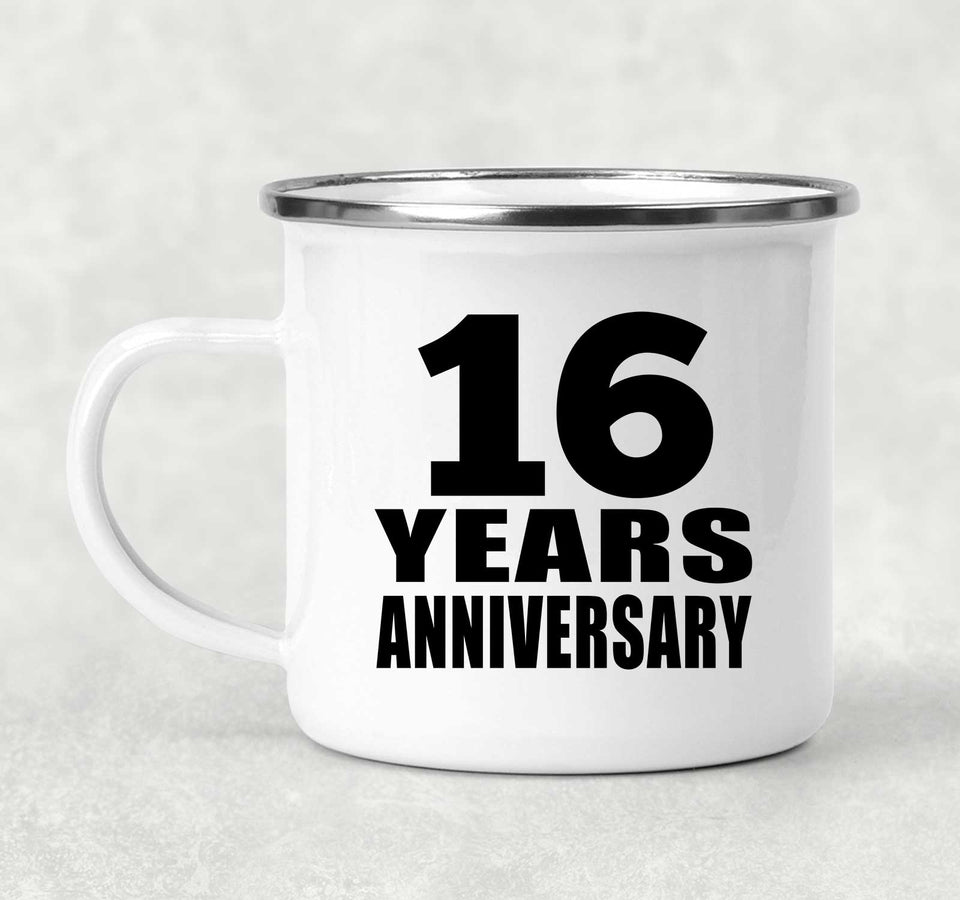 16th Anniversary 16 Years - 12oz Camping Mug