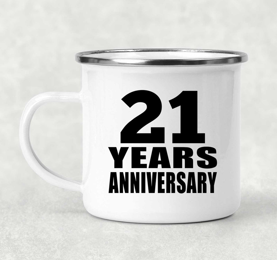 21st Anniversary 21 Years - 12oz Camping Mug