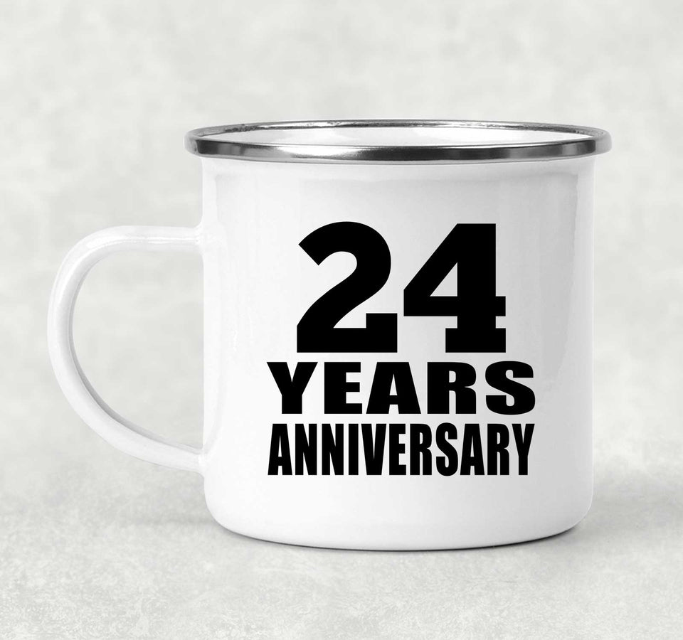 24th Anniversary 24 Years - 12oz Camping Mug