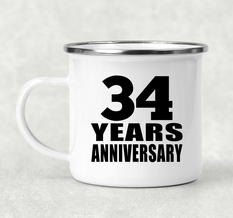 34th Anniversary 34 Years - 12oz Camping Mug