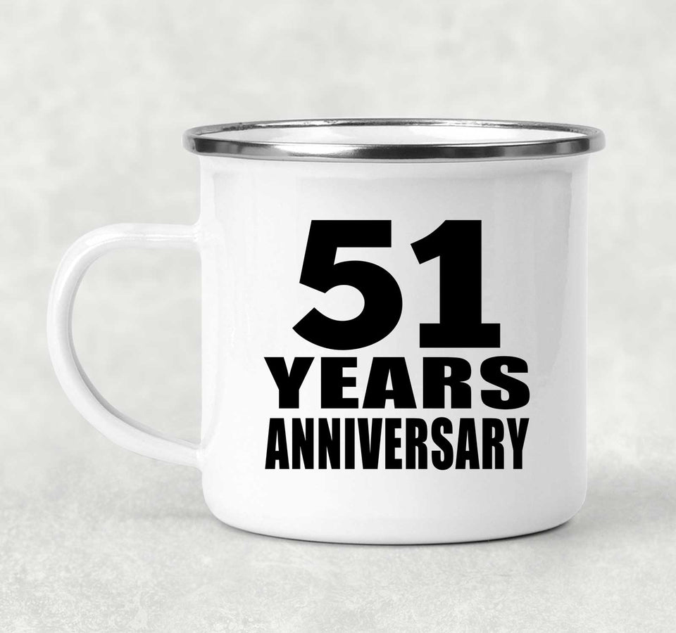 51st Anniversary 51 Years - 12oz Camping Mug