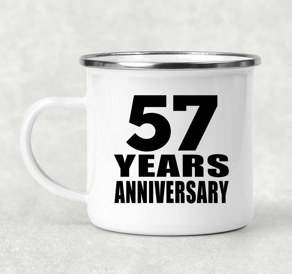 57th Anniversary 57 Years - 12oz Camping Mug