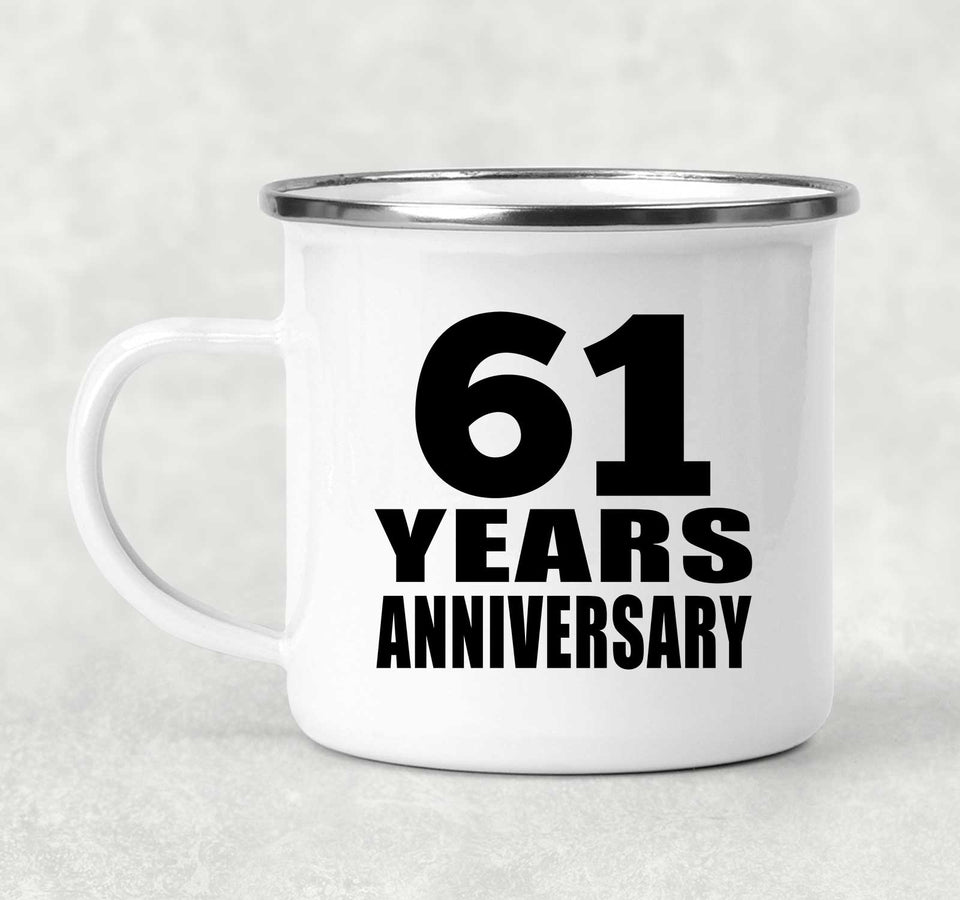 61st Anniversary 61 Years - 12oz Camping Mug