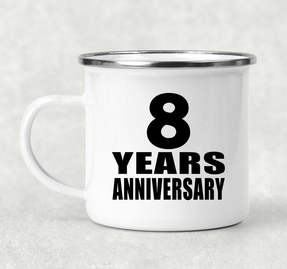 8th Anniversary 8 Years - 12oz Camping Mug