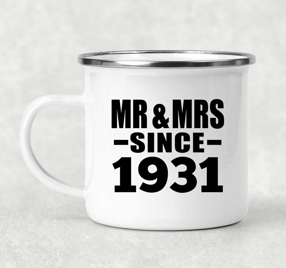 93rd Anniversary Mr & Mrs Since 1931 - 12oz Camping Mug