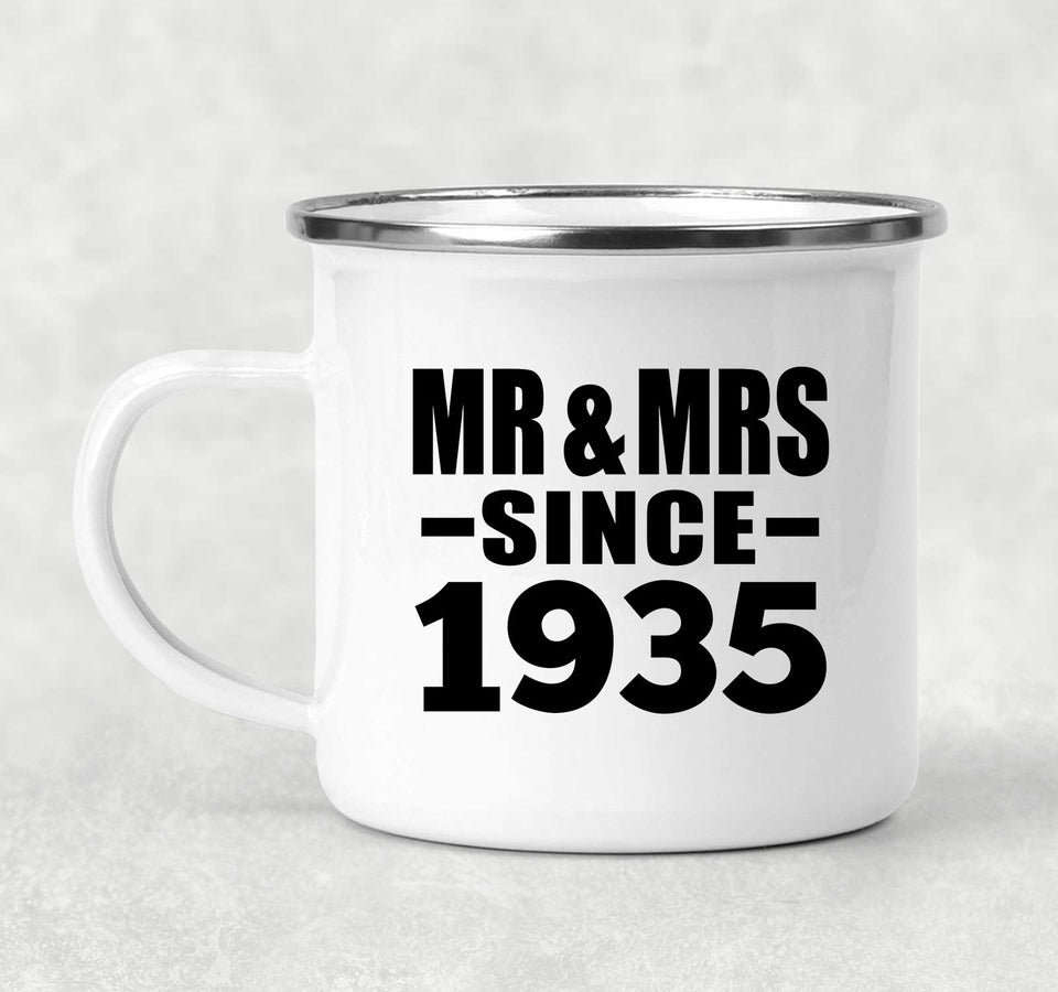 89th Anniversary Mr & Mrs Since 1935 - 12oz Camping Mug