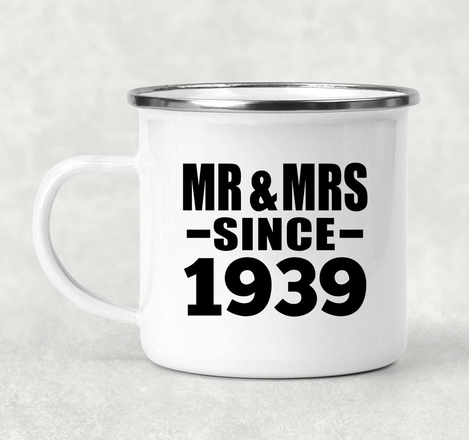 85th Anniversary Mr & Mrs Since 1939 - 12oz Camping Mug