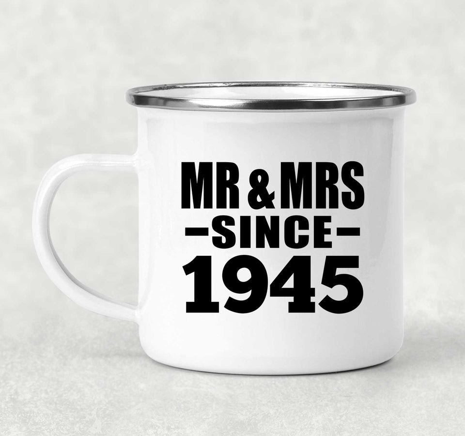 79th Anniversary Mr & Mrs Since 1945 - 12oz Camping Mug