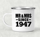 77th Anniversary Mr & Mrs Since 1947 - 12oz Camping Mug