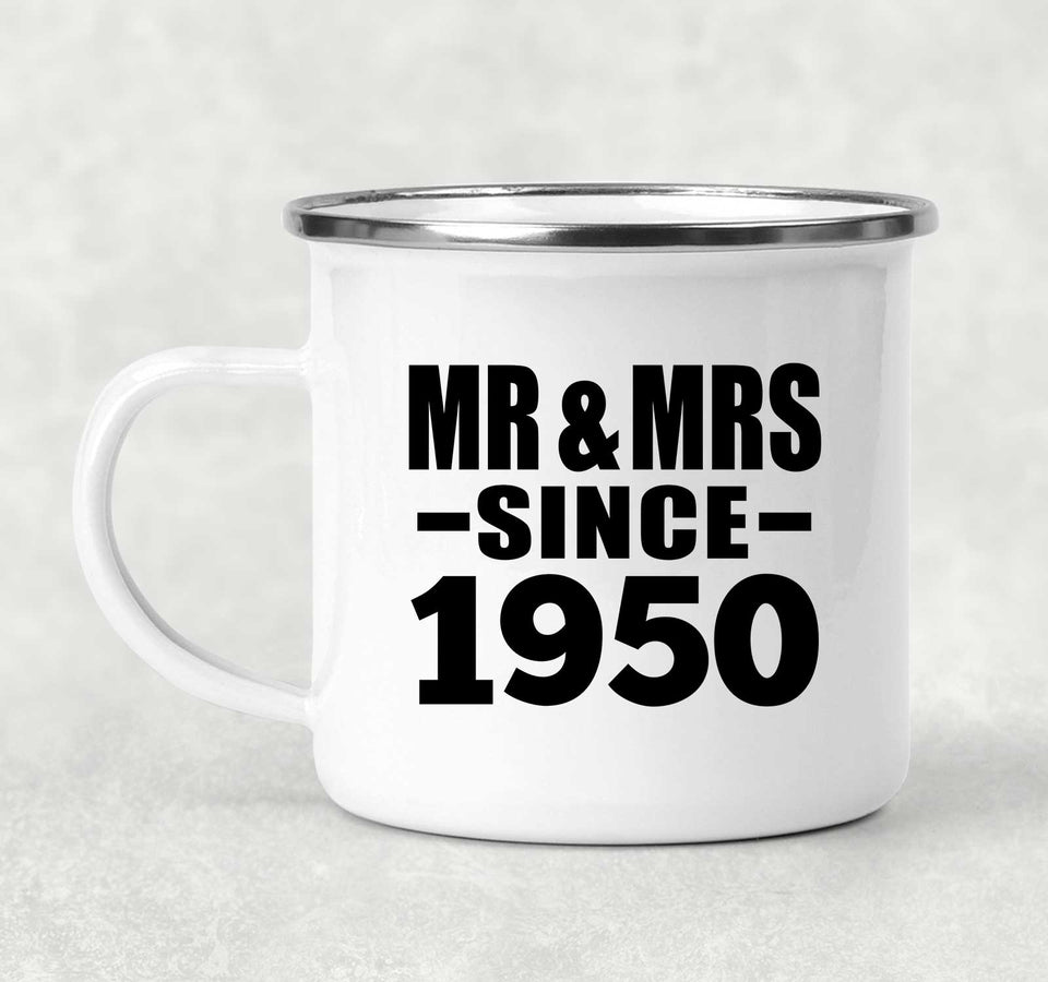 74th Anniversary Mr & Mrs Since 1950 - 12oz Camping Mug