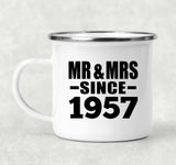 67th Anniversary Mr & Mrs Since 1957 - 12oz Camping Mug