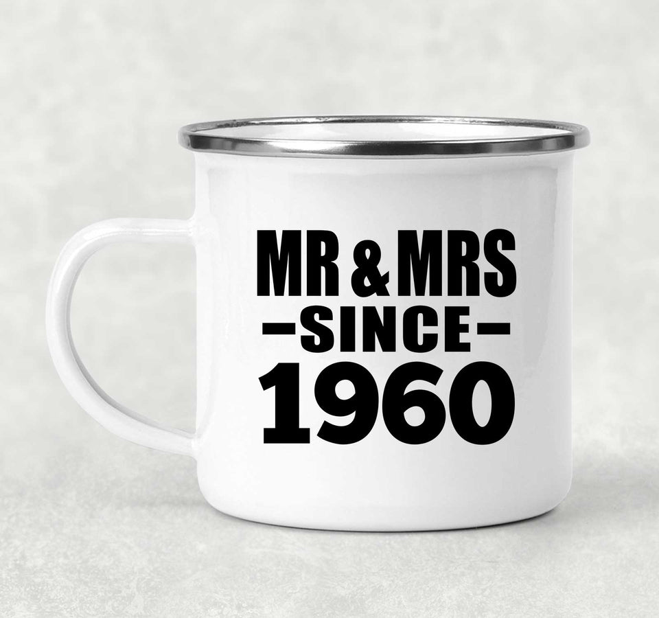 64th Anniversary Mr & Mrs Since 1960 - 12oz Camping Mug