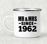 62nd Anniversary Mr & Mrs Since 1962 - 12oz Camping Mug
