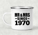54th Anniversary Mr & Mrs Since 1970 - 12oz Camping Mug