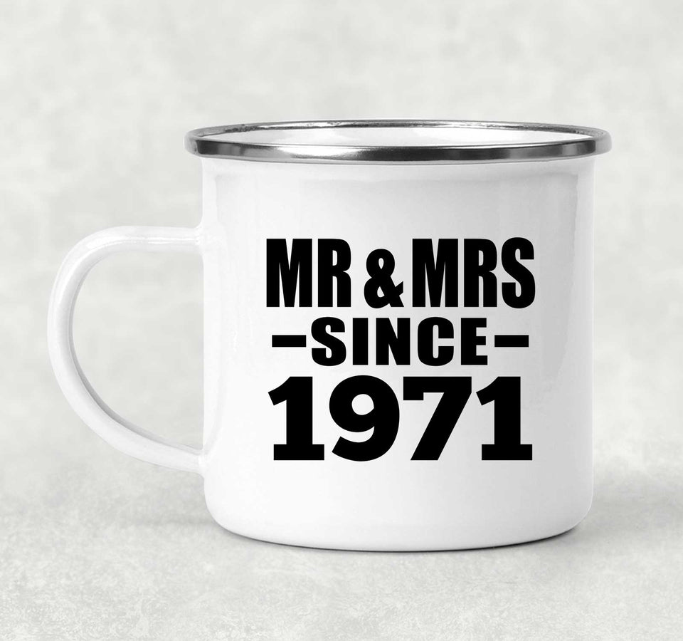 53rd Anniversary Mr & Mrs Since 1971 - 12oz Camping Mug