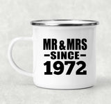 52nd Anniversary Mr & Mrs Since 1972 - 12oz Camping Mug