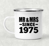 49th Anniversary Mr & Mrs Since 1975 - 12oz Camping Mug