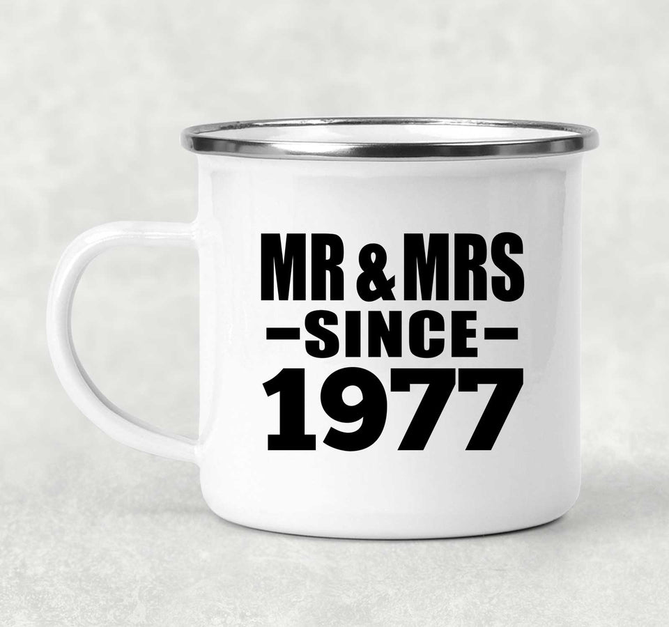 47th Anniversary Mr & Mrs Since 1977 - 12oz Camping Mug